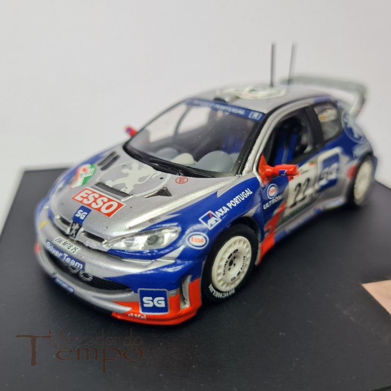 Miniatura 1/43 Troféu / ACP, Rallye de Portugal 2000, melhor Português, Peugeot 206 #22