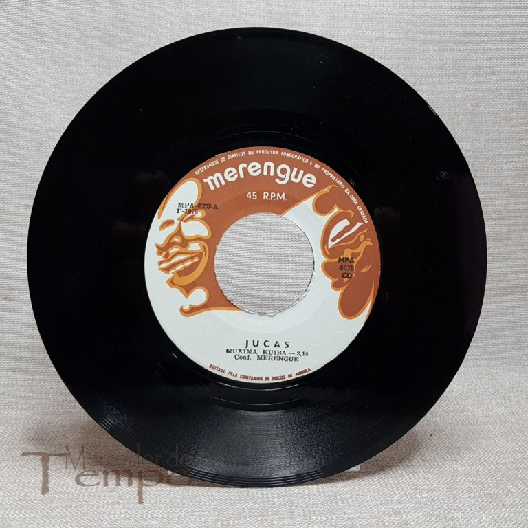 Disco 45 rpm Angola - JUCAS - Merengue MPA - 4038-CD  