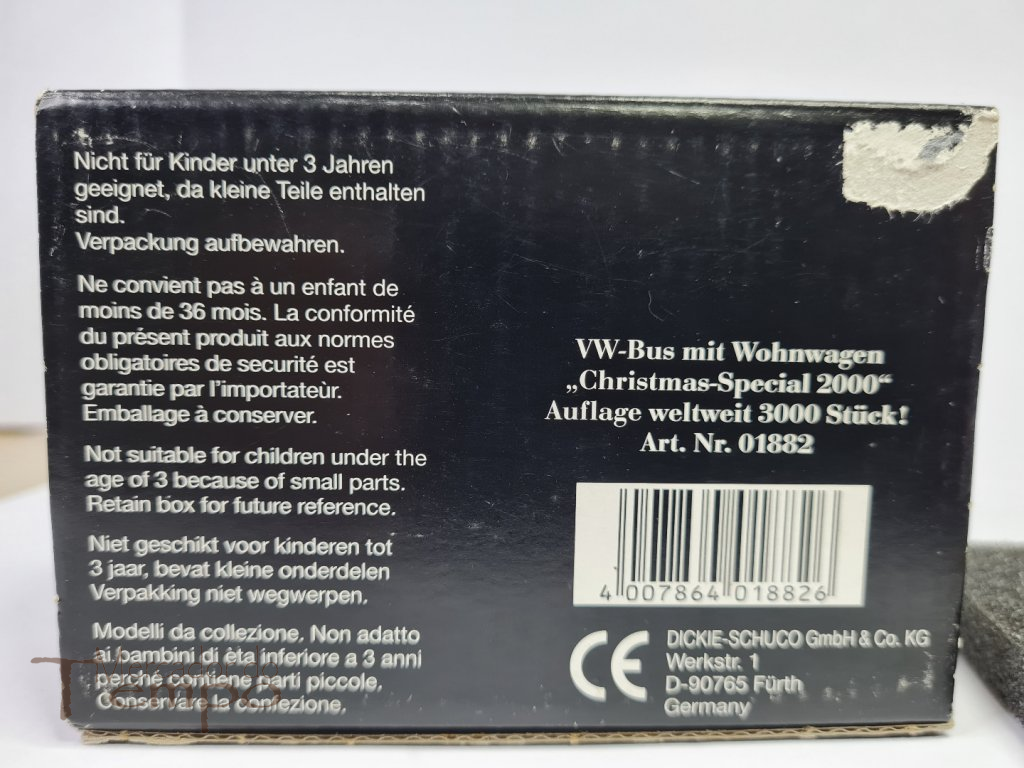 1/90 Schuco Piccolo Edição Especial Natal 2000 VW Pão de Forma