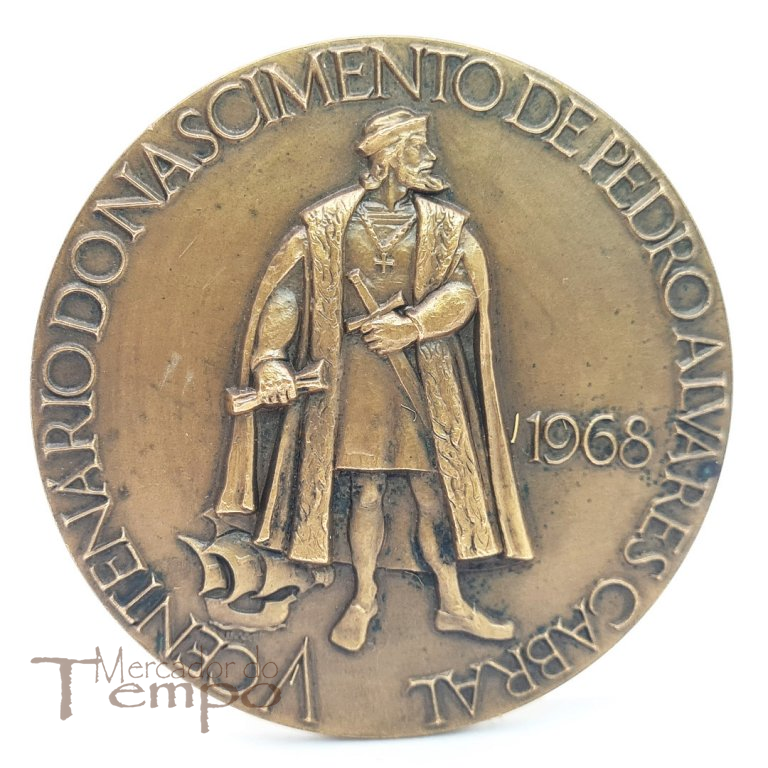 Medalha em bronze V Centenário do Nascimento de Pedro Alvares Cabral, 1968