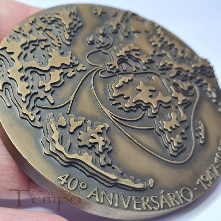 Medalha em bronze Soponata 40º Aniversário 1947-1987