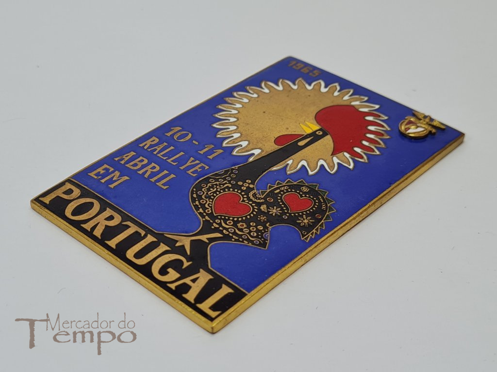 Placa esmaltada Rallye Abril em Portugal 1965