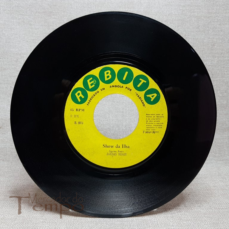 Raro Disco 45 rpm Angola - Águias Reais - Show da Ilha 