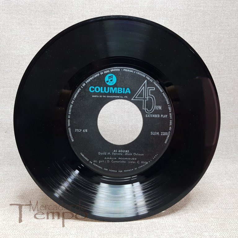Disco 45 rpm Amália Rodrigues - Nome de Rua - SLEM 2200 