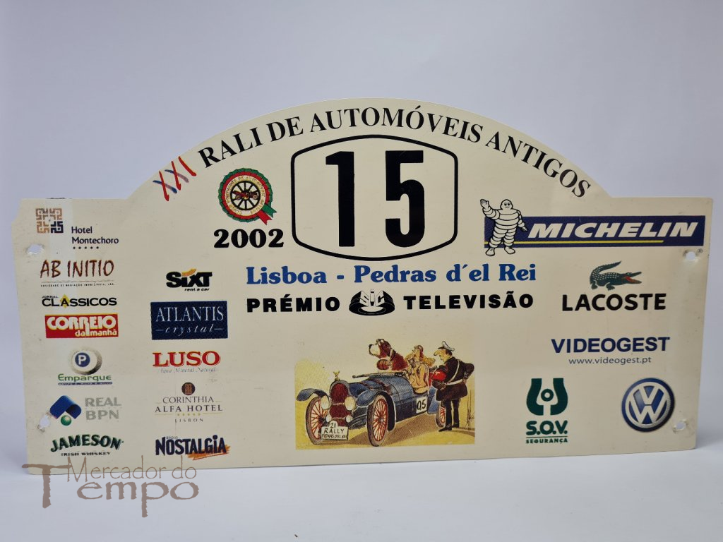 Placa XXI Rali Automóveis Antigos Lisboa - Pedras D'El Rei 2002