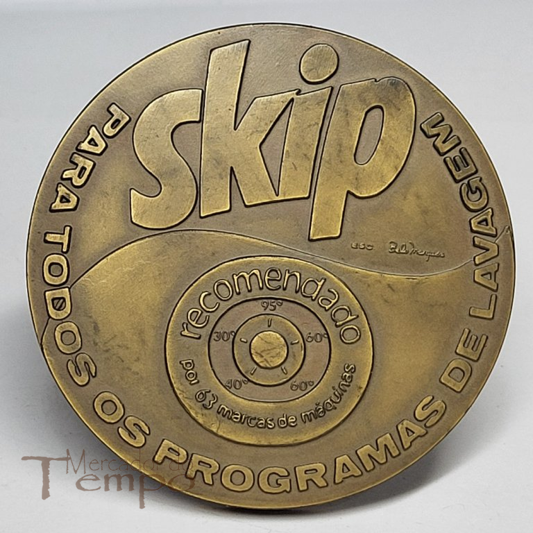 Medalha em bronxe publicidade detergente SKIP 