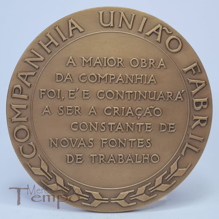Medalha em bronze comemorativa do Centenário da CUF 1865-1965 