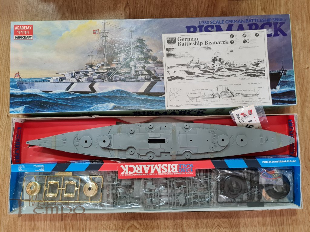 KIt barco de guerra Alemão BISMARCK esc. 1/350,  Academy