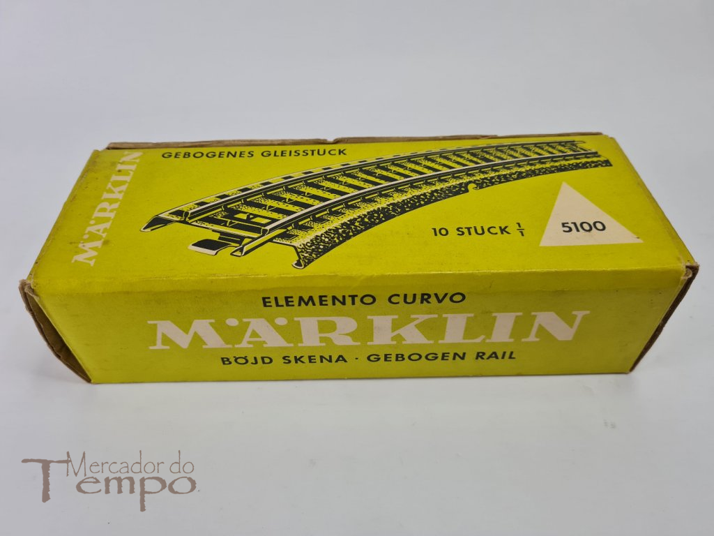 Comboios Marklin - caixa antiga com linhas curvas metal Ref. 5100