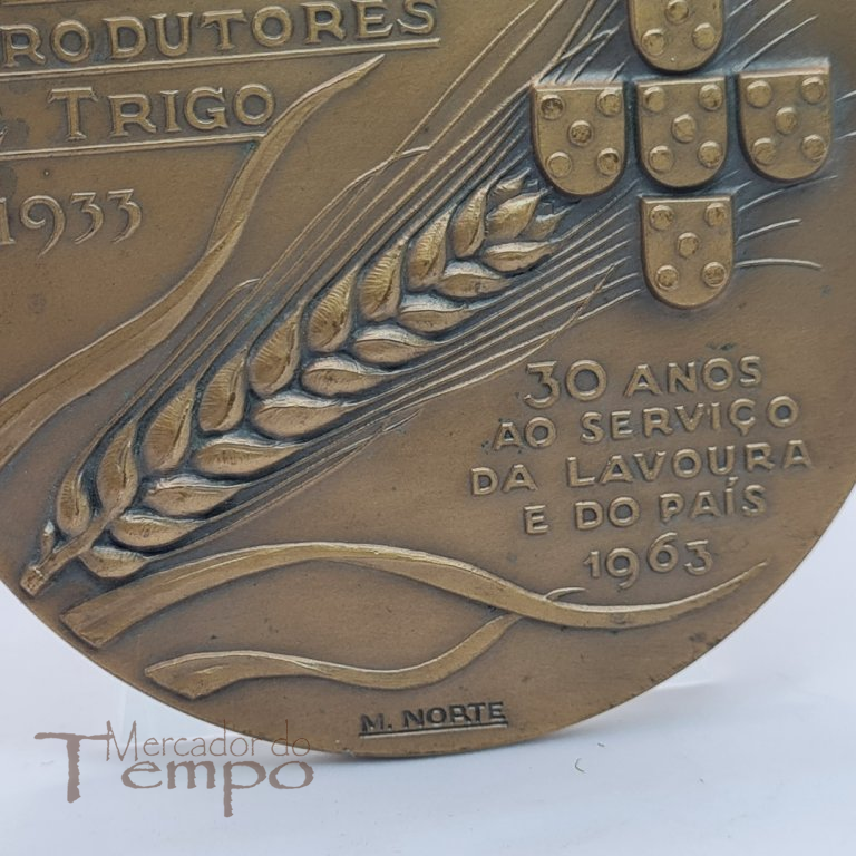 Medalha bronze Federação Nacional dos Produtores de Trigo, 1963. M.Norte
