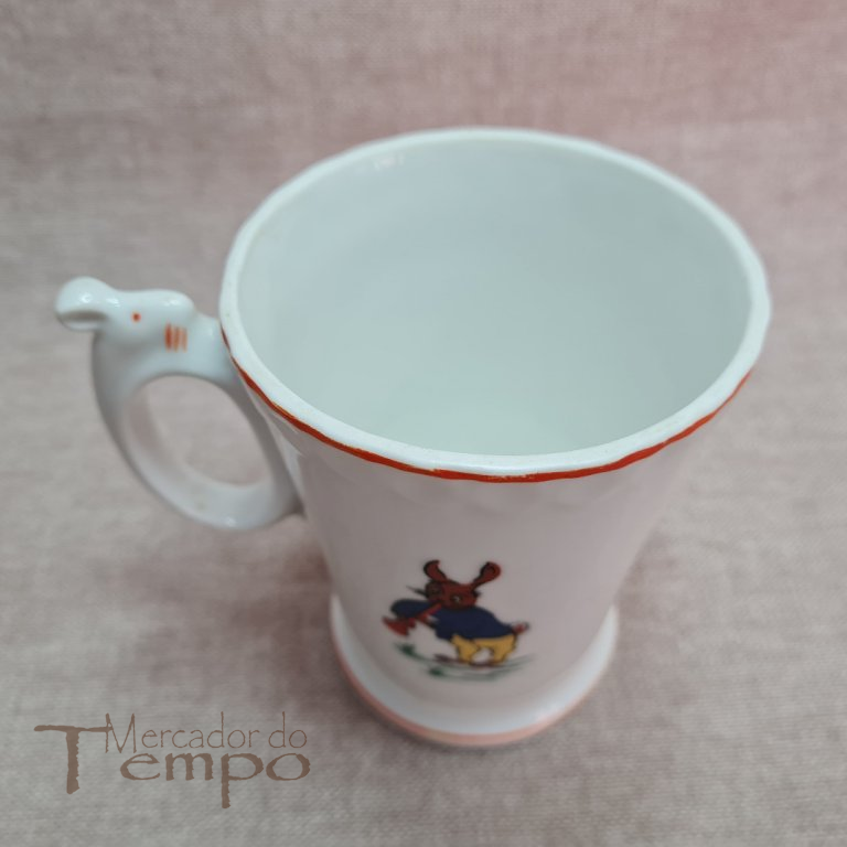 Caneca de criança porcelana Coimbra asa formato rato