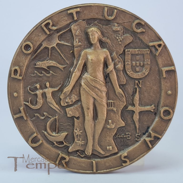 Medalha de bronze Portugal / Turismo / Arte / Cultura / Desporto, datada de 1956