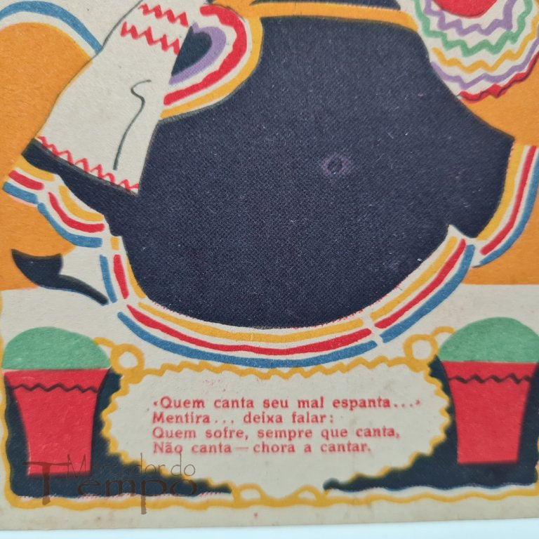Postal ilustrado desenho do Stuart, Costumes festas populares