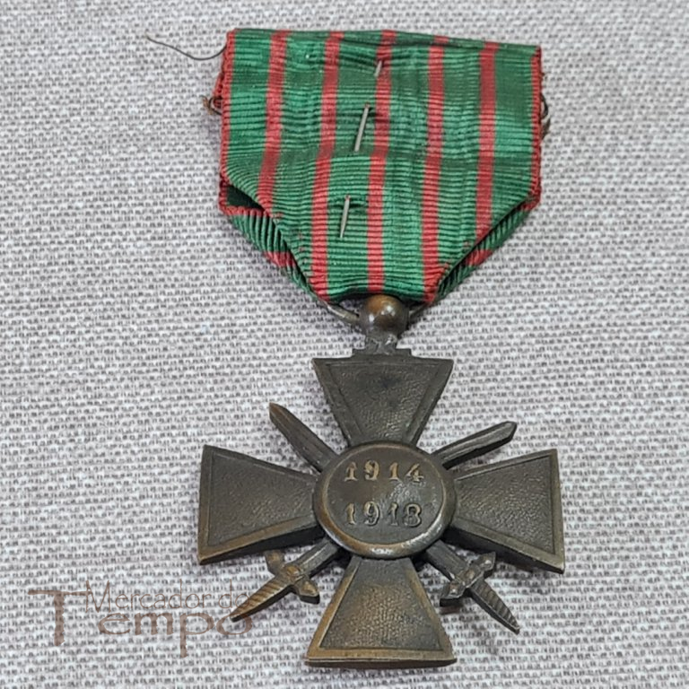 Condecoração / Medalha Cruz de Guerra Francesa 1914 - 1918
