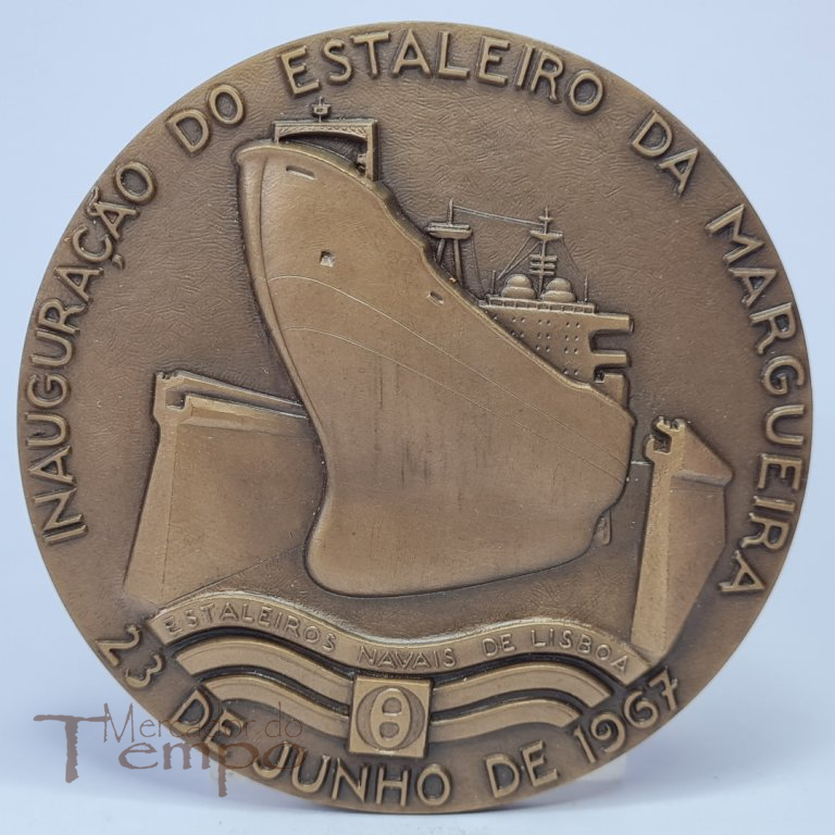 Medalha em bronze Lisnave, Inauguração do Estaleiro da Margueira, 1967