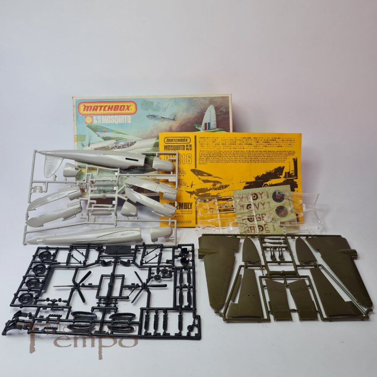 Kit vintage 1/72 Avião Matchbox PK-116 Mosquito NF-30 MK-IX