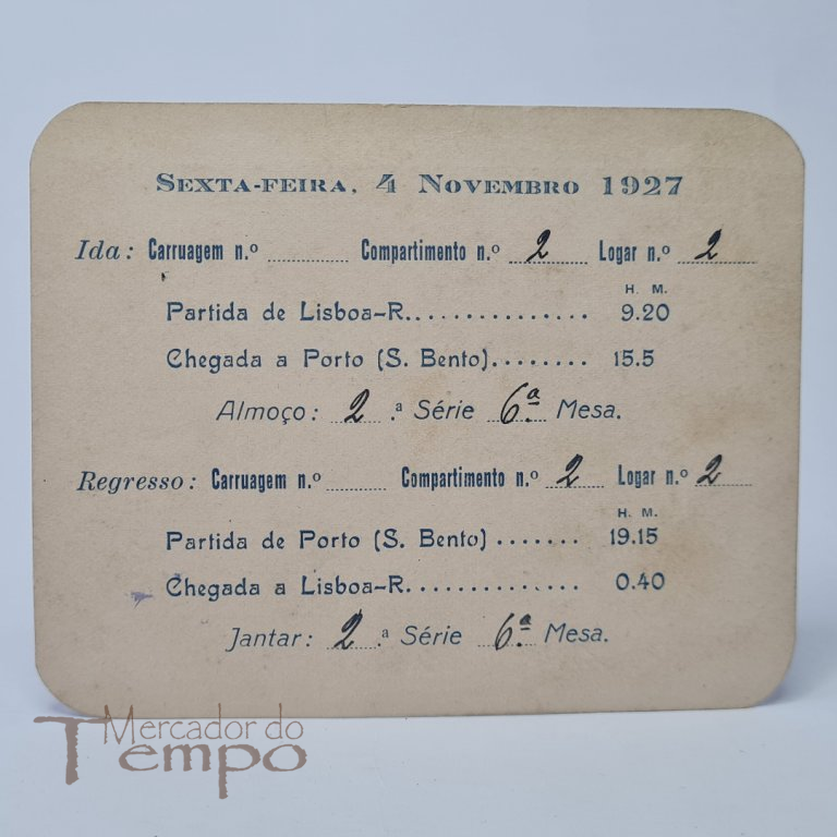 C.C.F.P. cartão de convite do 50º Aniv. Inauguração da Ponte Maria Pia, 1927