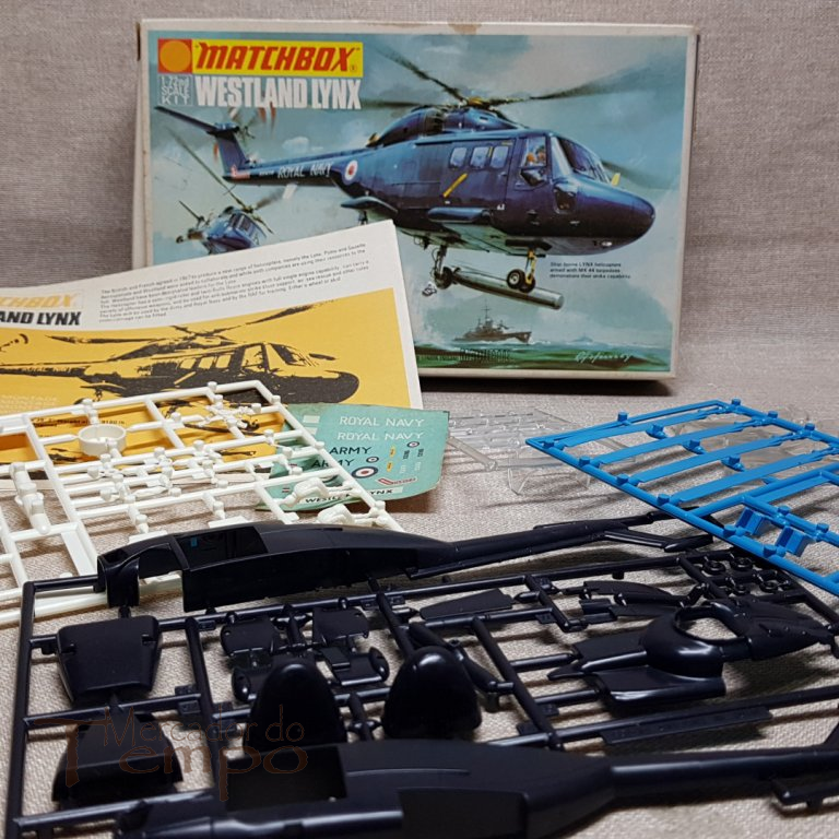 Kit 1/72 antigo Matchbox Helicóptero Westland Lynx