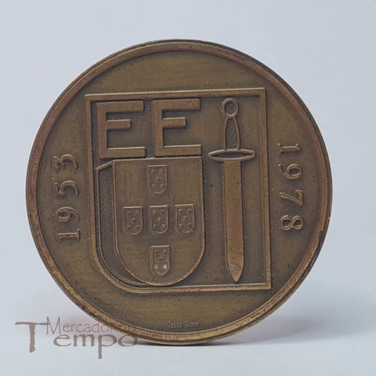 Medalha militar em broze comemorativa dos 25 anos da EE