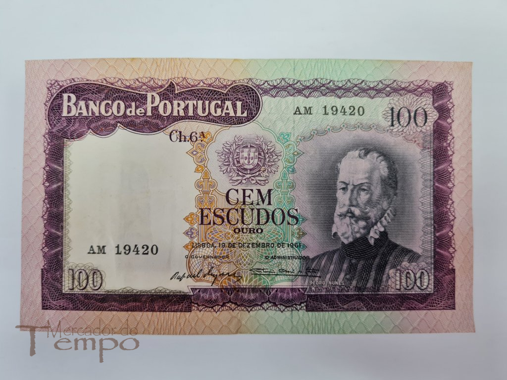 Portugal Nota 100$00 escudos 1961