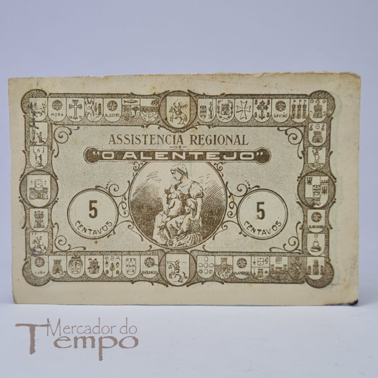 Cédula de 5 Centavos Assistência Regional 