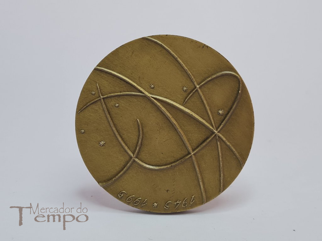Medalha bronze TAP 50º Aniversário 1945-1995 modulo pequeno