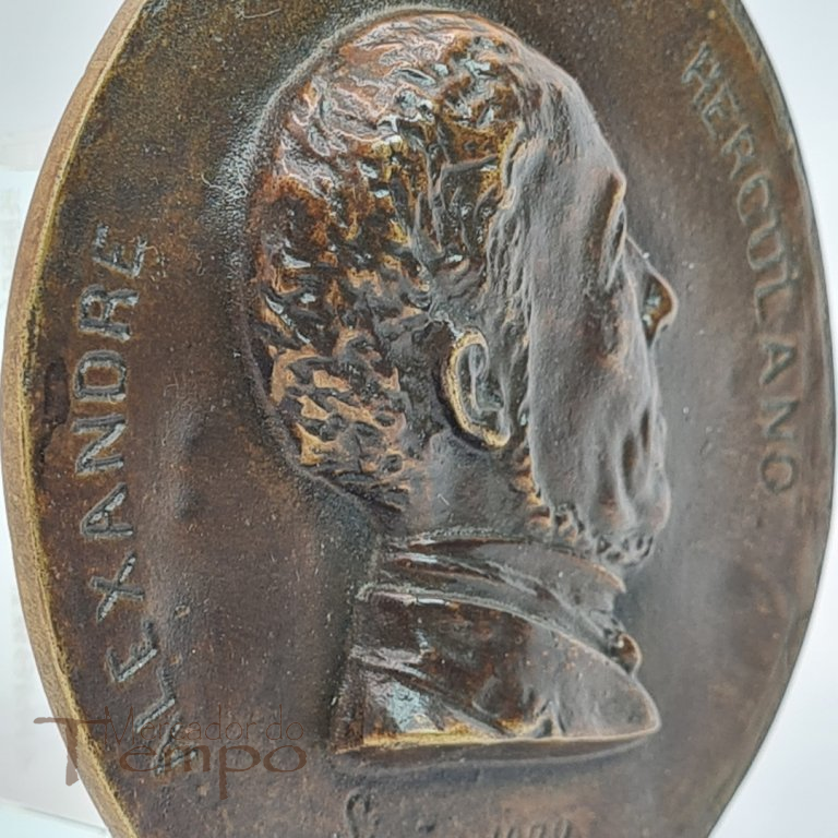 Grande Medalhão em bronze, Alexandre Herculano, 1897