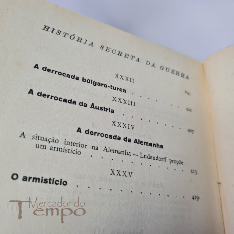 4 Volumes - História Secreta da Guerra, Adolfo Coelho, 1936