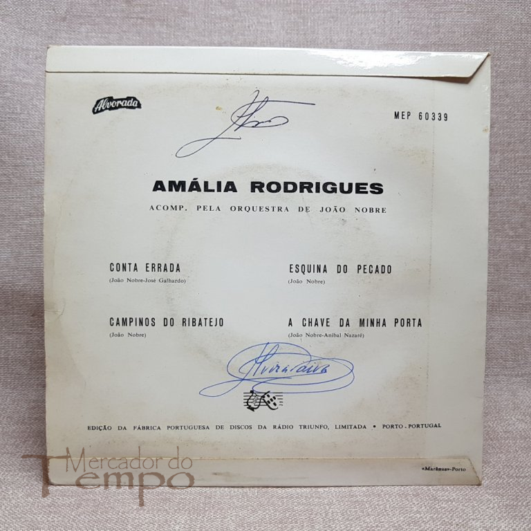 Disco 45 rpm Amália Rodrigues - Conta errada - MEP 60339