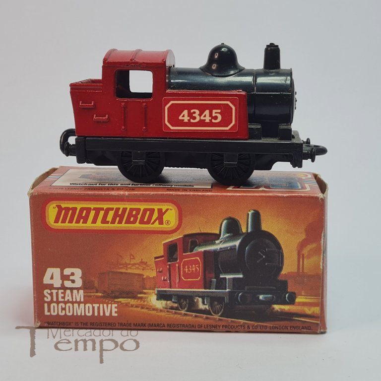 Miniatura Matchbox Steam Locomotive #43, comboio 