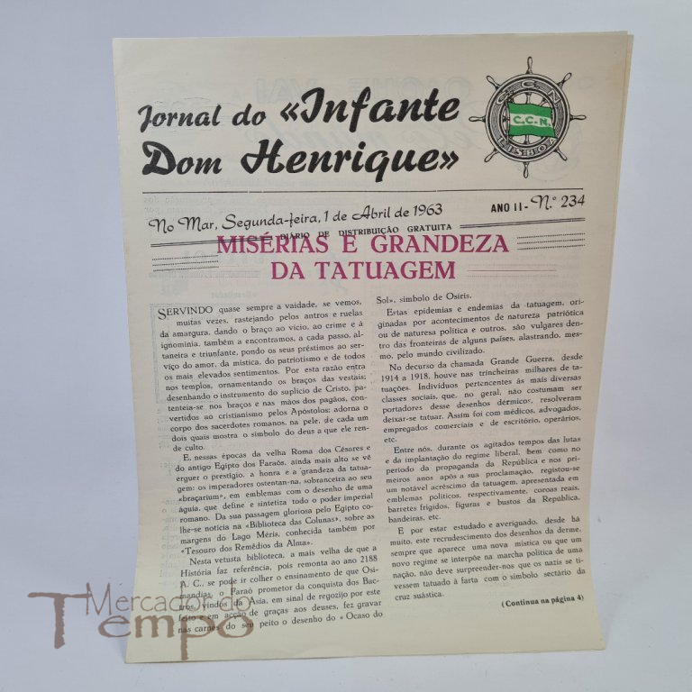 Ementa da Companhia Colonial de Navegação, Paquete Infante D.Henrique, 1963