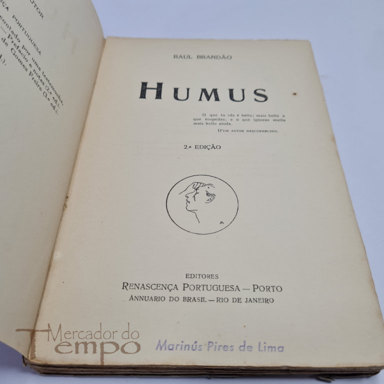 Raul Brandão - Humus, 2ª edição, 1921