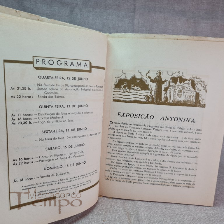 Lisboa Programa Festas da Cidade - 1935 - Desenhos Stuart