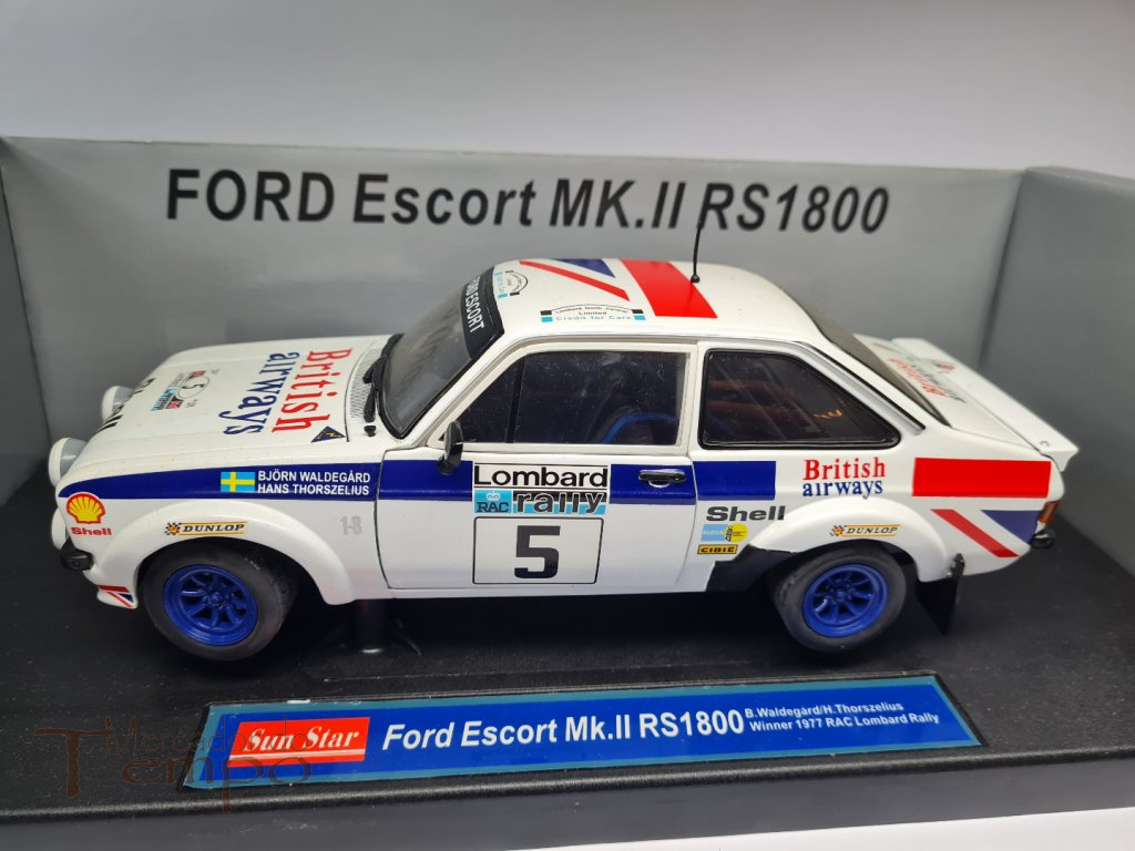 1/18 Sun Star Ford Escort MkII RS1800 Rally Lombard RAC 1977