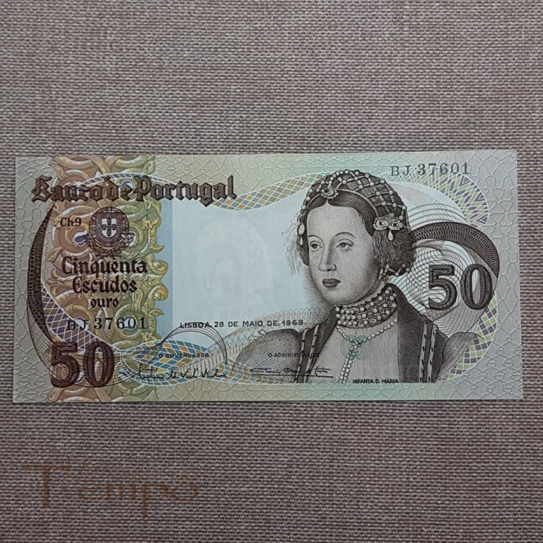 Portugal Nota 50$00 escudos 1968 Infanta D.Maria