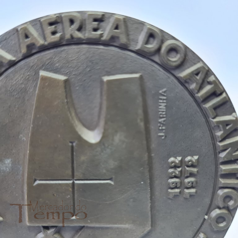 Medalha bronze 50 anos da 1ª Travessia Aérea do atlântico Sul 1922-1972