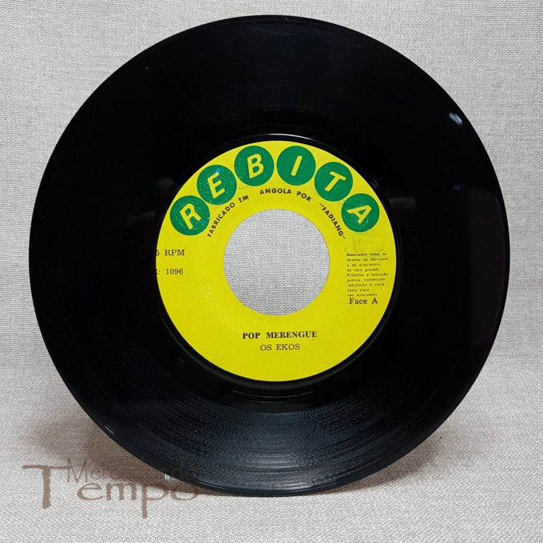 Raro Disco 45 rpm Angola - Os EKOS - Pop Merengue 