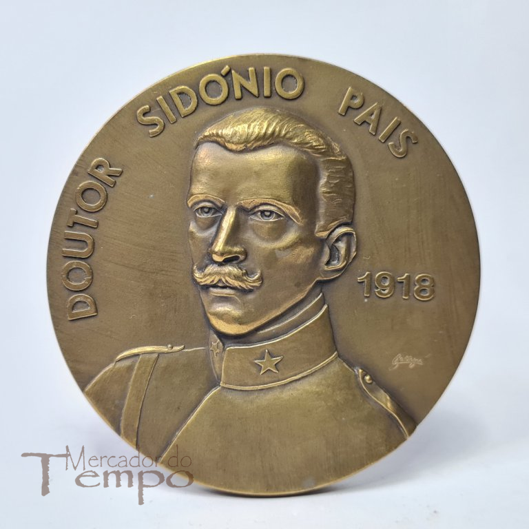 Medalha bronze Sidónio Pais 4º Presidente de Portugal