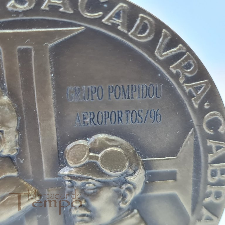 Medalha bronze 1ª travessia aérea do Atlântico Sul G.Coutinho e S. Cabral