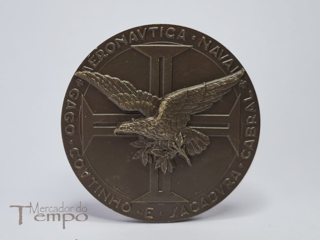 Medalha bronze 25º Aniv. Travessia Aérea Gago Coutinho / S.Cabral
