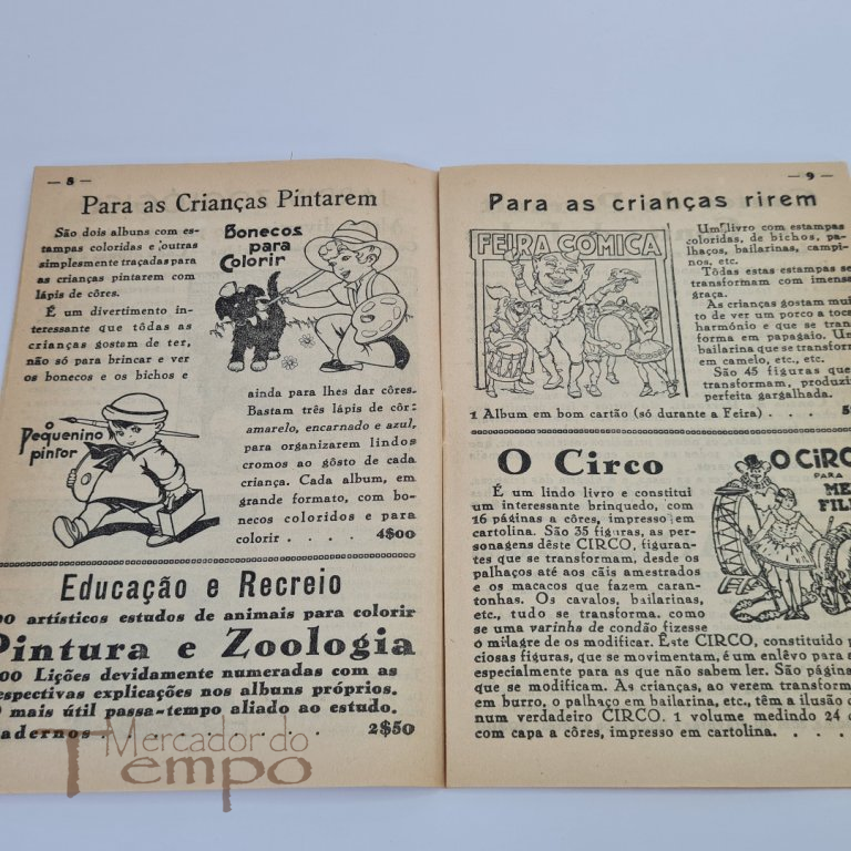 Catálogo de stand com livos para venda Feira do Livro de 1944