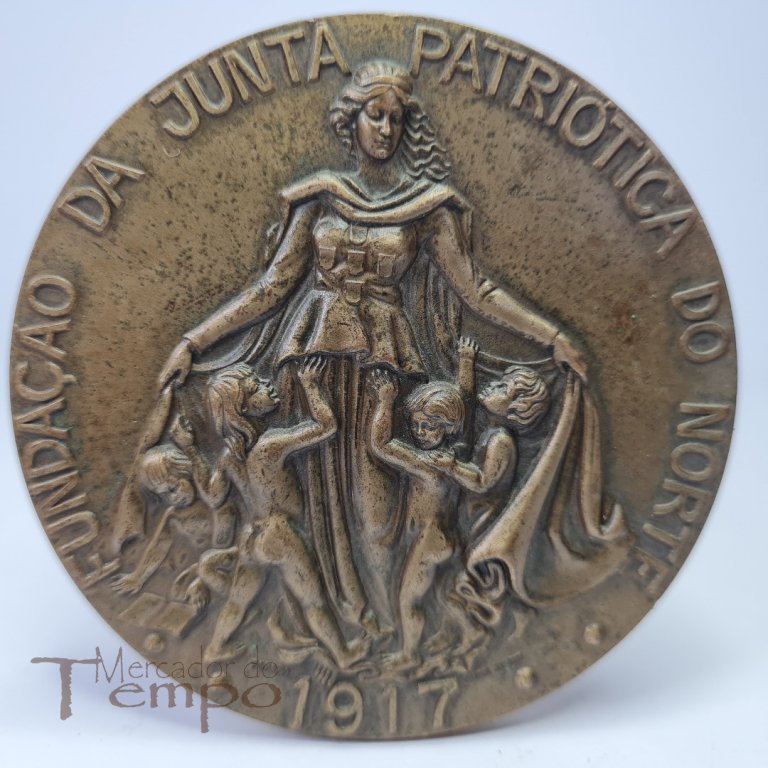 Medalha em bronze comemorativa dos 50 anos da Fundação da Junta Patriótica do Norte 1917-1967