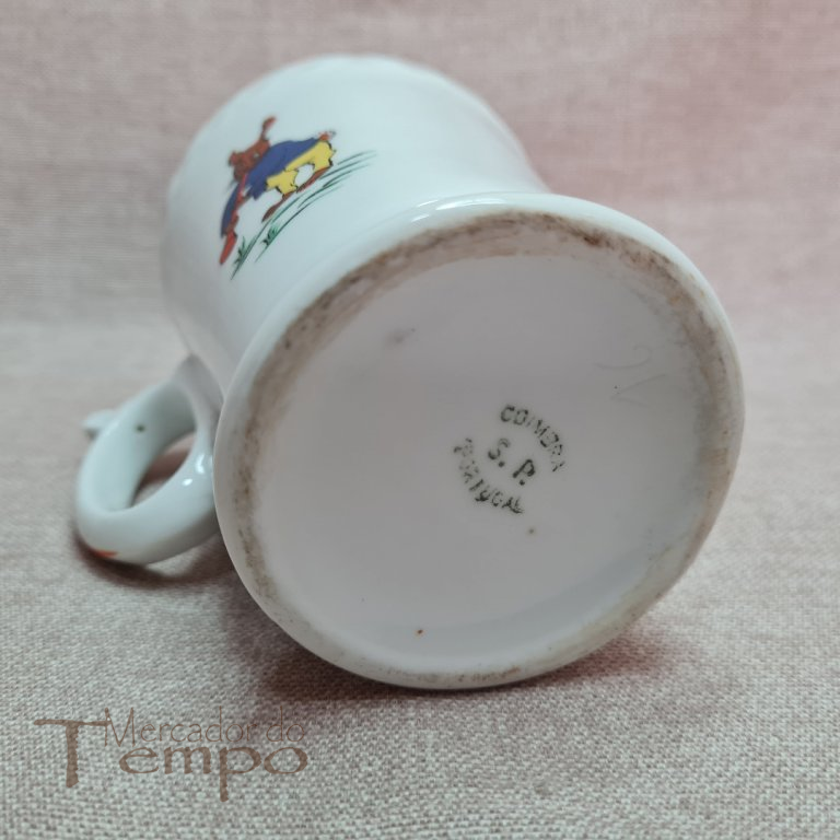 Caneca de criança porcelana Coimbra asa formato rato