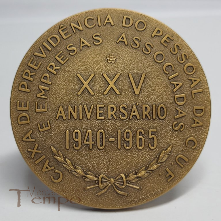 Medalha em bronze CUF 25 anos da Caixa de Previdência, 1965
