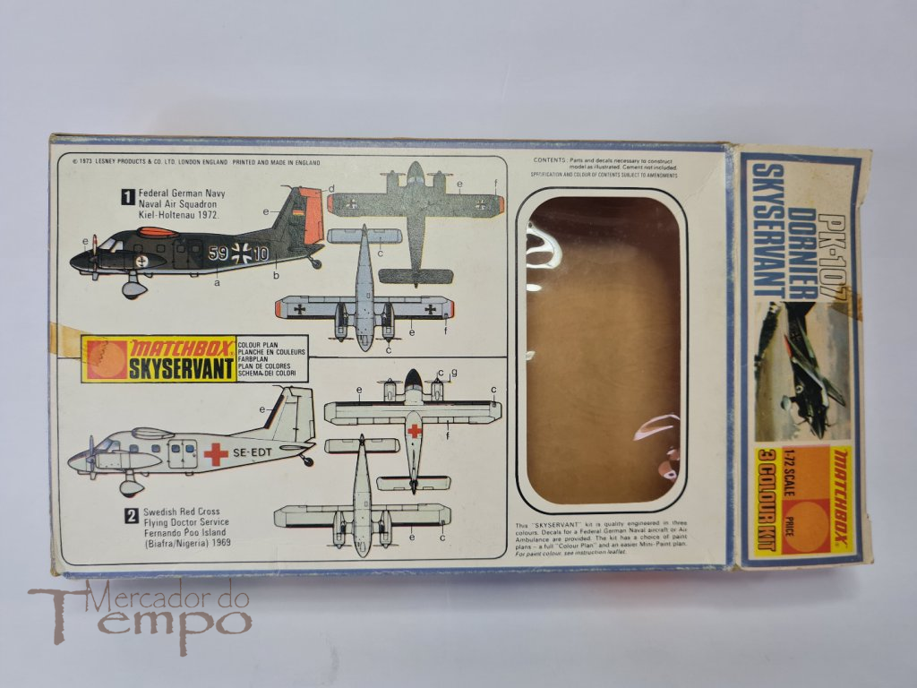 Kit antigo da Matchbox, escala 1/72 Avião Dornier Skyservant  PK-107