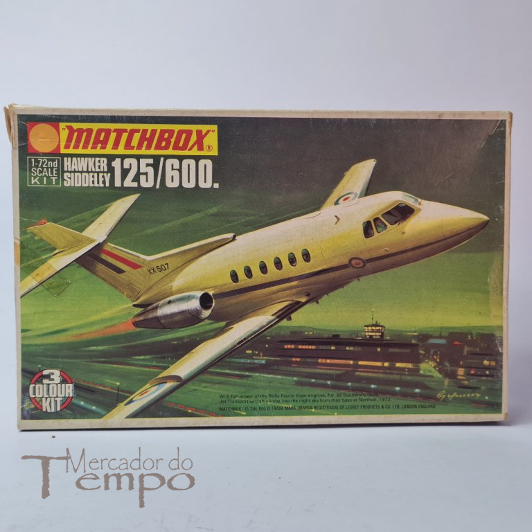 Kit vintage 1/72 Avião Matchbox PK-110 Hawker Siddeley 125/600