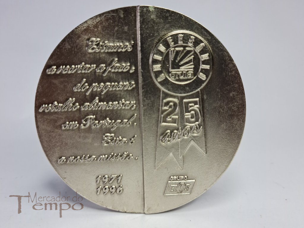 Medalha em bronze prateado Interior de Mercearia antiga