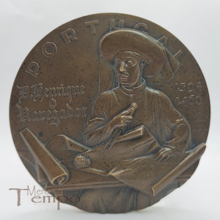 Medalhão bronze D.Henrique O Navegador, João da Silva, 1960