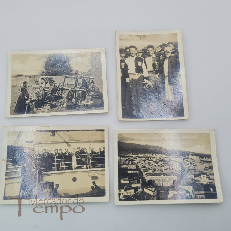 4 cartões fotográficos, Brinde da Fábrica de Tabacos Flor de Angra, Açores