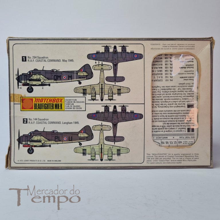 Kit vintage 1/72 Avião Matchbox PK-103 Beaufighter MK-X